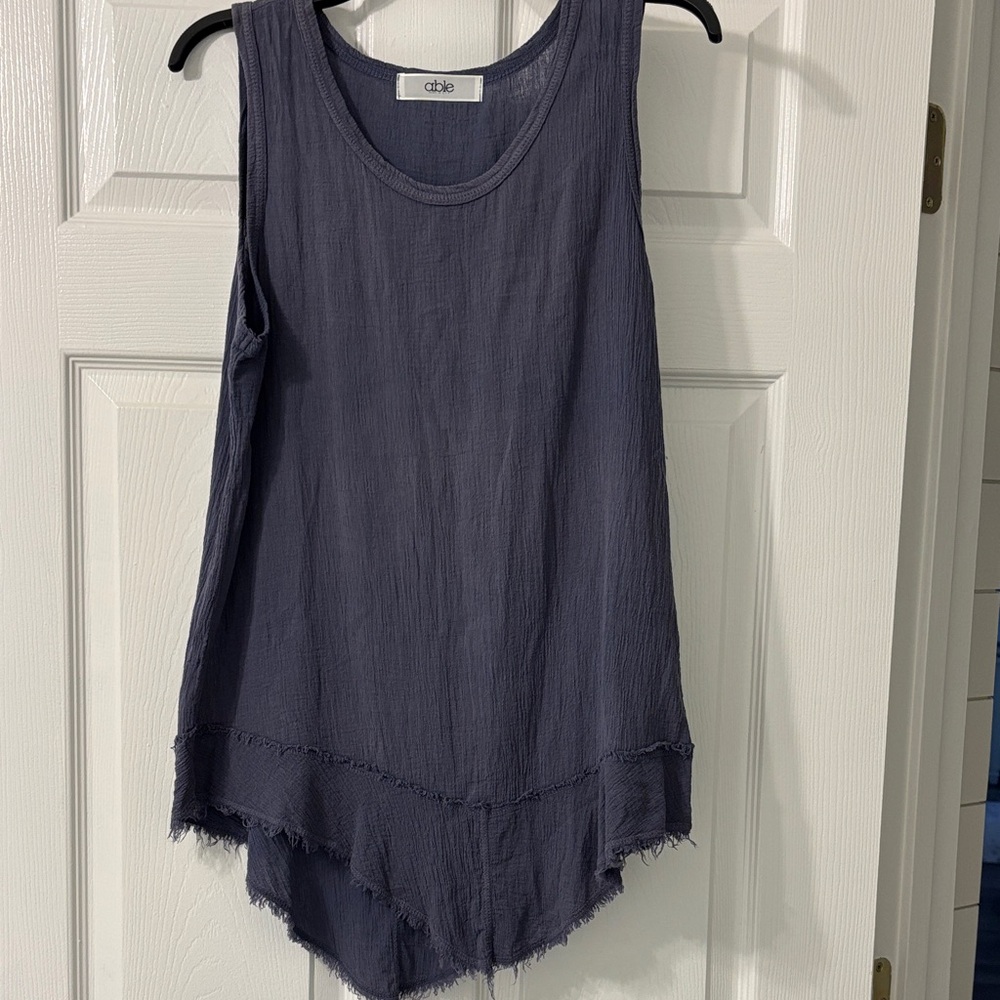 Able Women's Tank Top - Dusty Blue